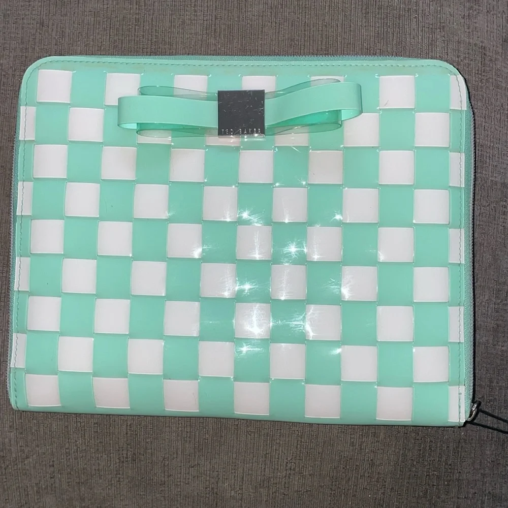 Ted Baker iPad tablet Cover Case Mint and White  10x8